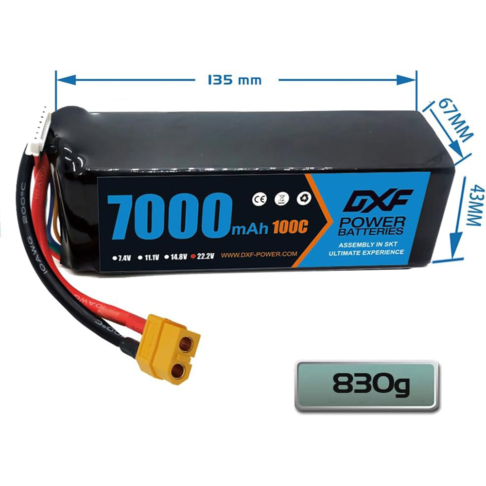 DXF 6S Lipo 10000mAh 7000mAh 5 - 6S Lipo Battery 22.2V 5000Mah review and price