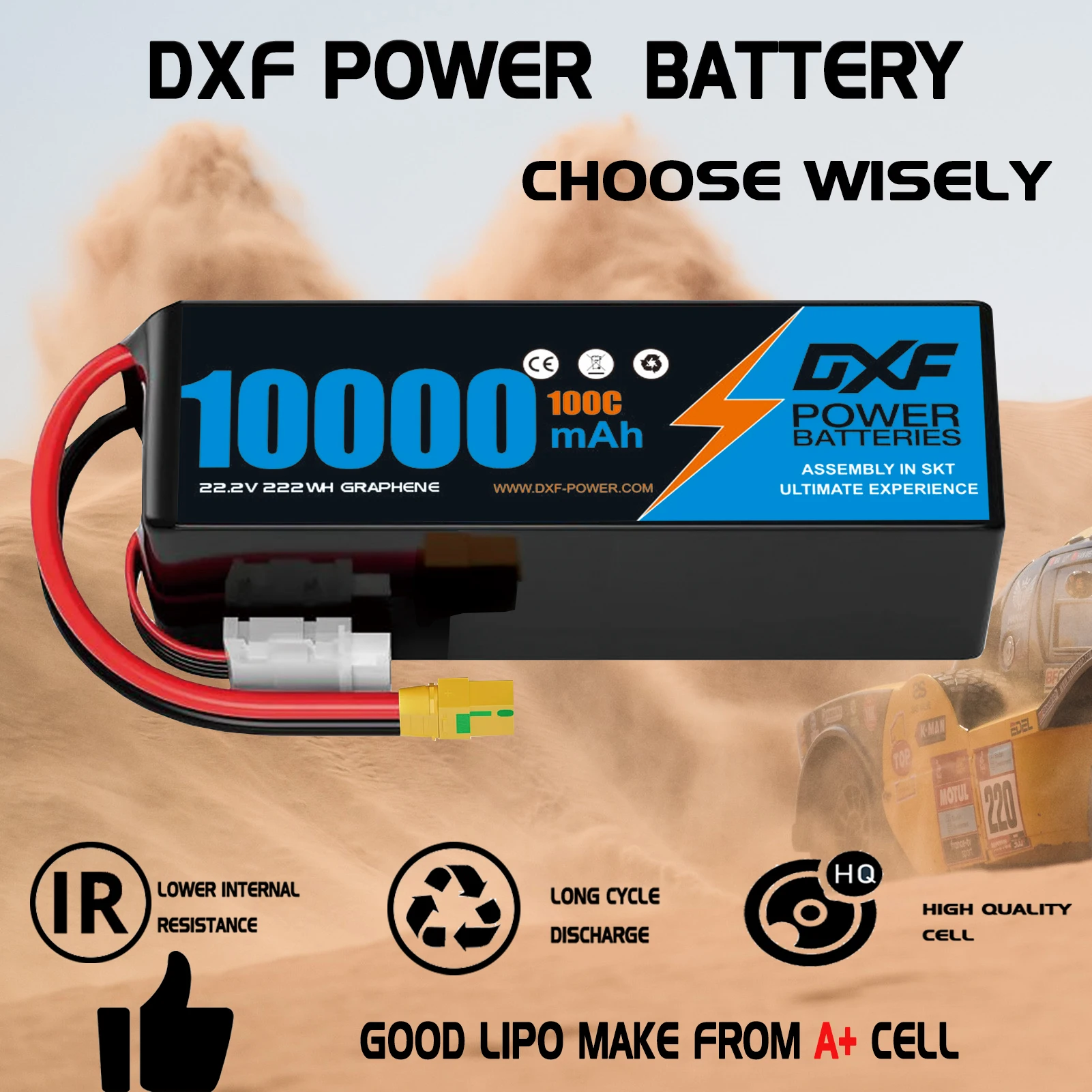 DXF 6S Lipo Battery 10000mAh 2 - 6S Lipo Battery 22.2V 5000Mah review and price