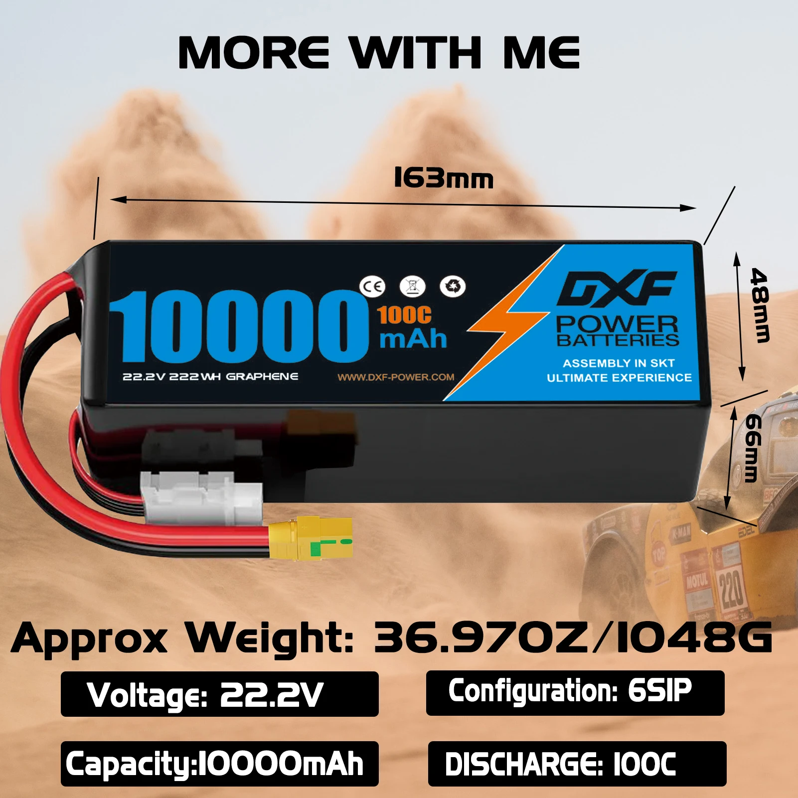 DXF Lipo Battery 6S 22.2V 100C - 6S Lipo Battery 22.2V 5000Mah review and price